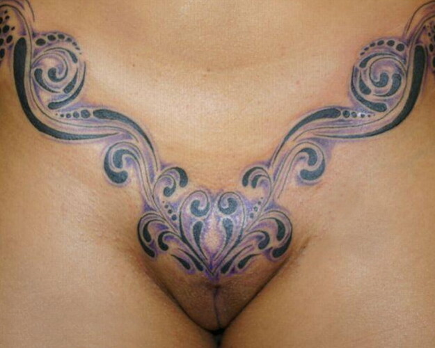 www.CelebTiger.com Tattooed Vagina Close up Photos Very Nice Pussy Tattoo