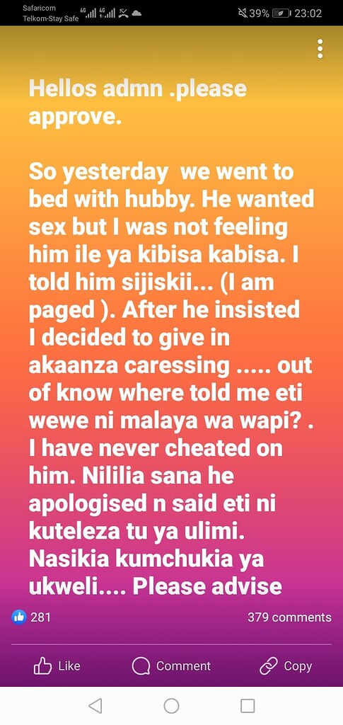 Respect married women - Sex & Relationships - Kenya Talk