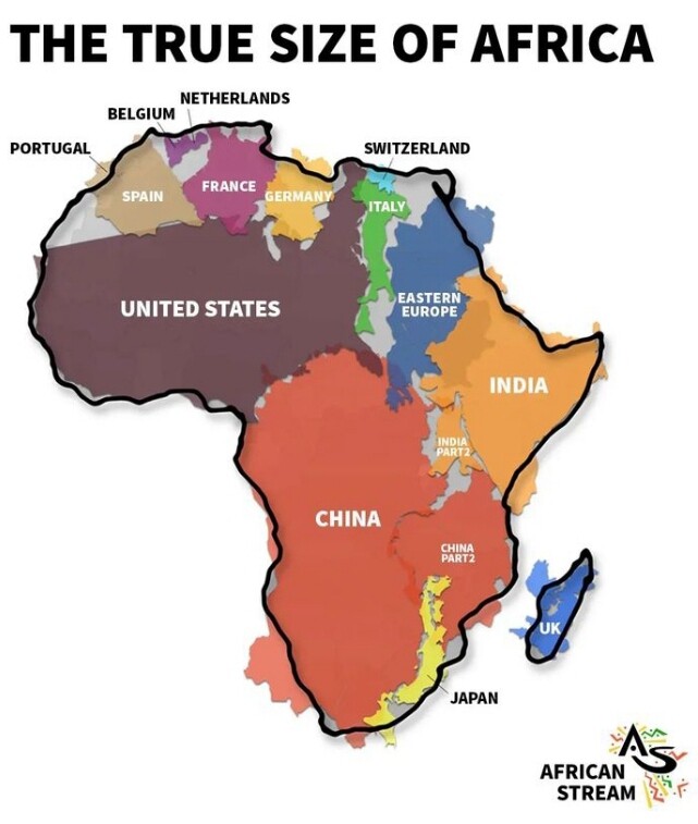 The TRUE size of Africa - Geopolitics & Diaspora News - Kenya Talk