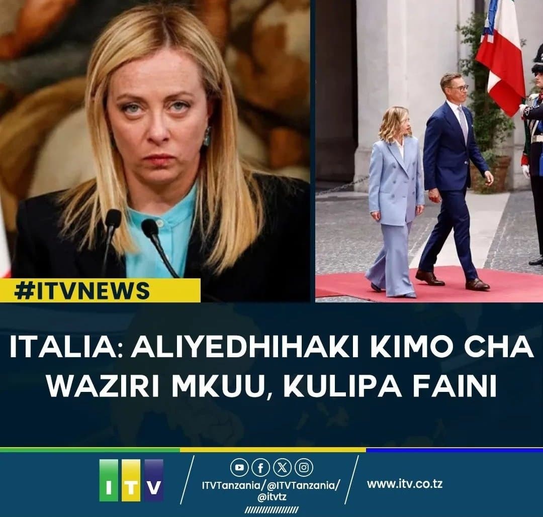 Tanzania Today: Italian Journalist Fined €5K For Mocking PM Meloni’s ...